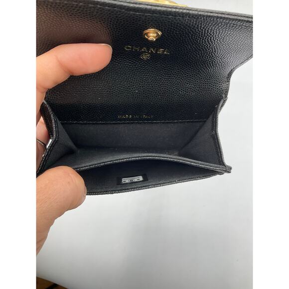 Chanel Wallet- Black and Gold, 4.5 x 3 in - Picture 5 of 8